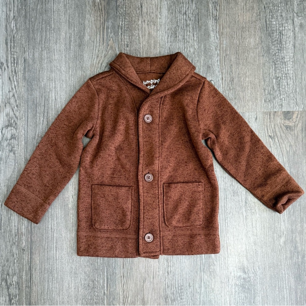 Jumping Beans Toddler Boy’s Brown Button Up Cardigan
